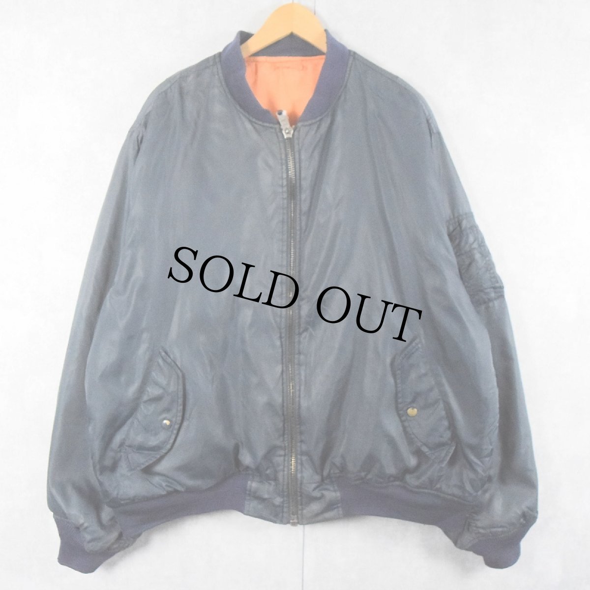 画像3: 民間品 MA-1 TYPE フライトジャケット NAVY (3)