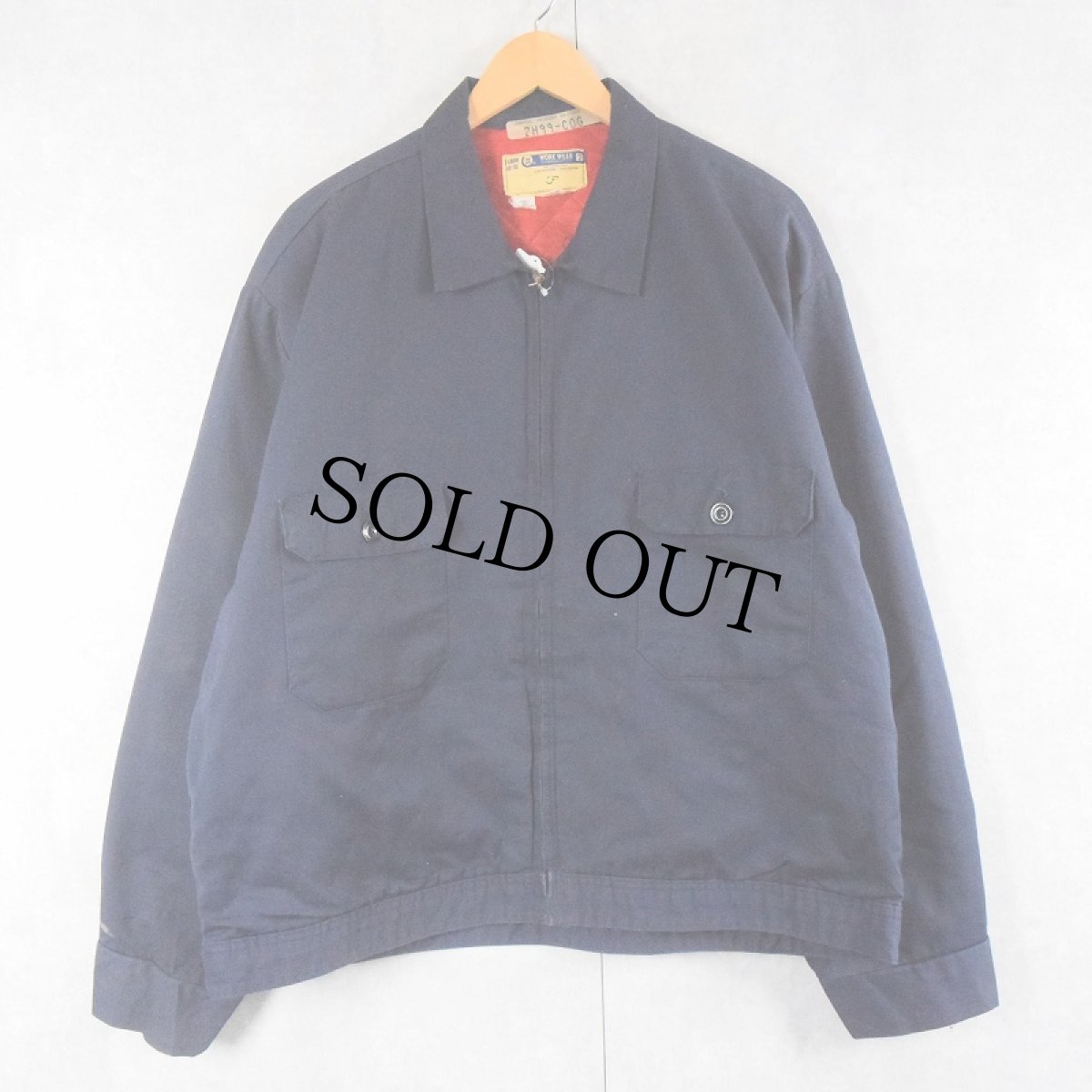 画像1: 60〜70's WORK WEAR CORPORATION USA製 キルティングライナー ワークジャケット NAVY XL (1)
