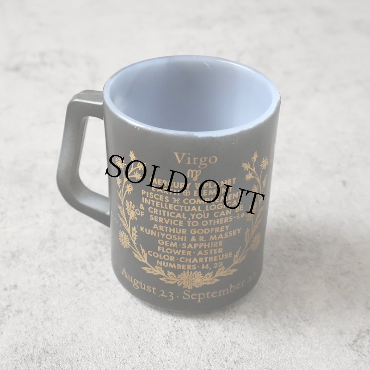 画像2: 60〜70's FEDERAL "Virgo" 星座柄 マグカップ (2)