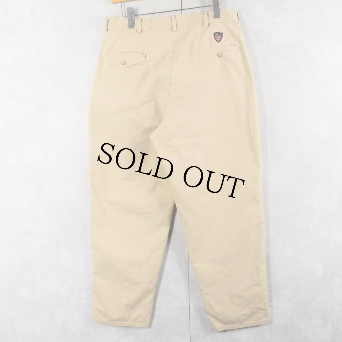 画像2: 90's POLO Ralph Lauren USA製 2タック チノトラウザーズ W33 (2)