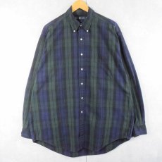 画像1: Ralph Lauren "BIG SHIRT" チェック柄 コットンボタンダウンシャツ L (1)