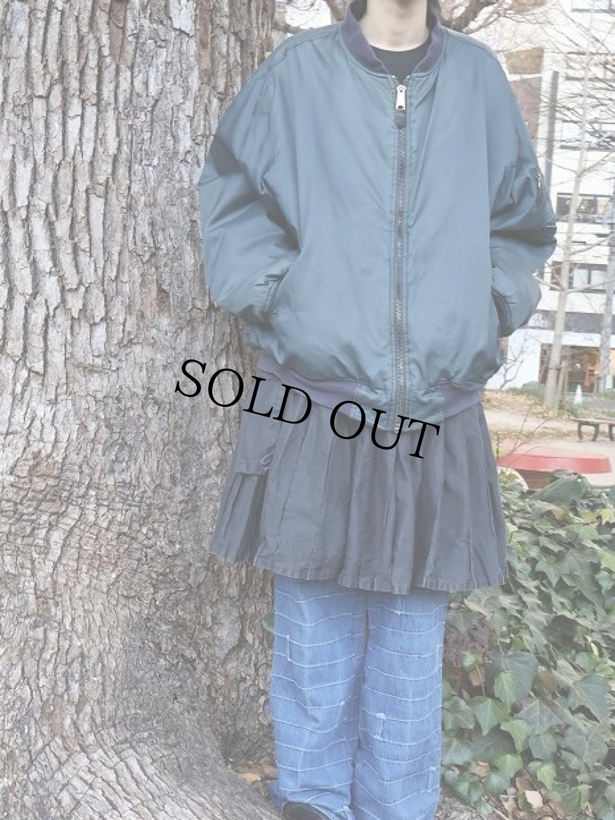 画像2: 民間品 MA-1 TYPE フライトジャケット NAVY (2)