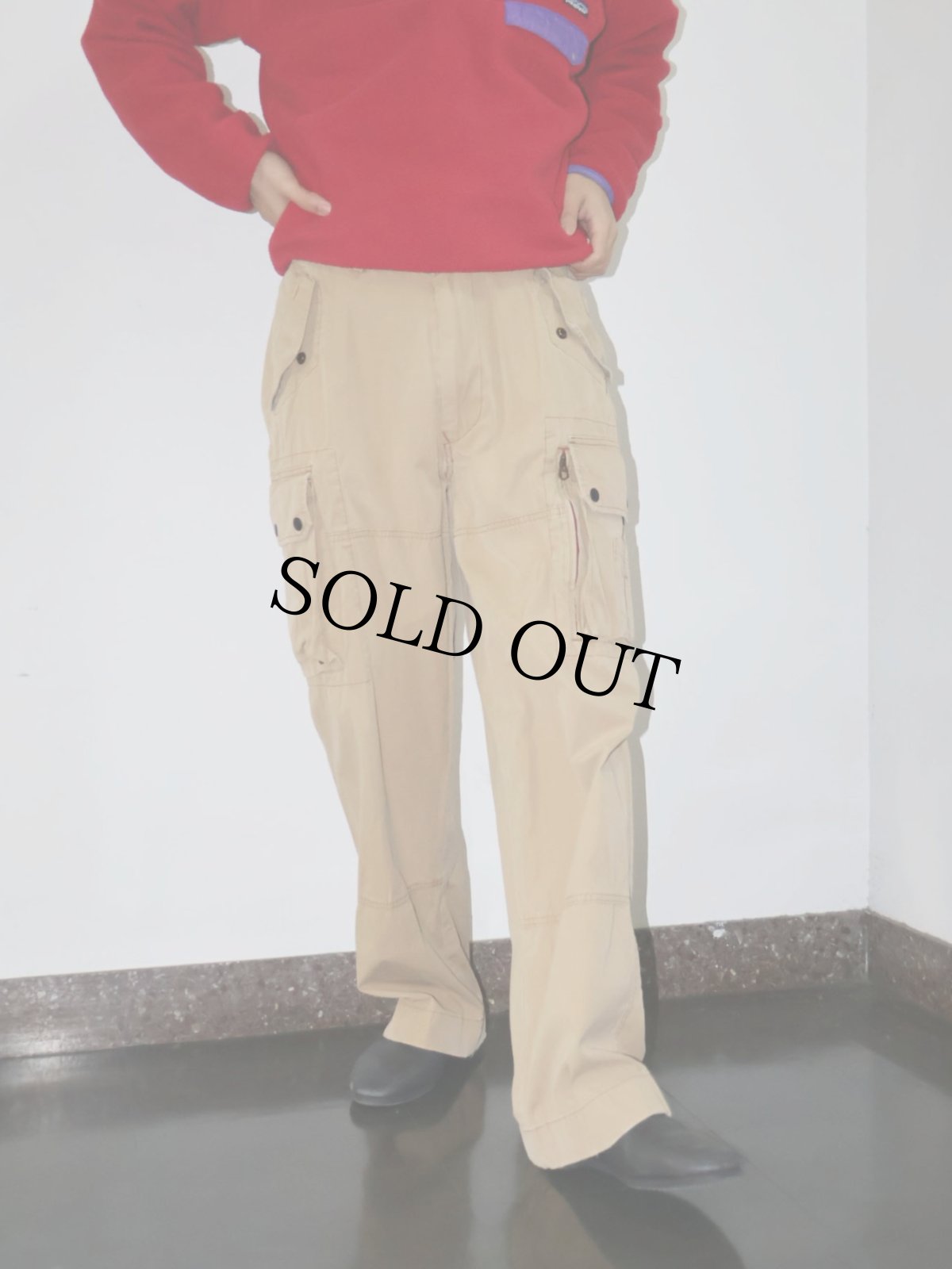 画像1: POLO Ralph Lauren コットンカーゴパンツ W34 (1)