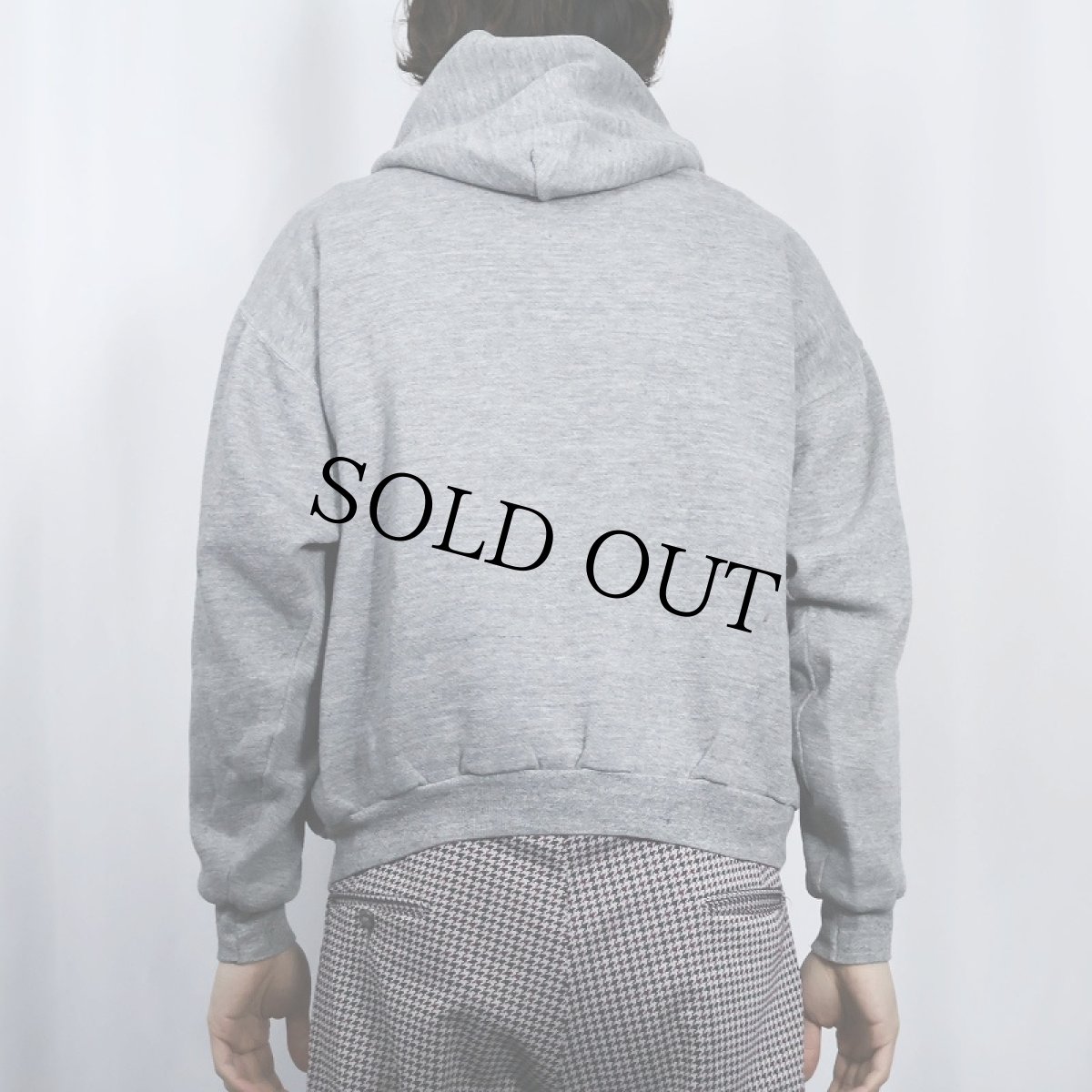 画像3: 70's RUSSELL ATHLETIC 金タグ USA製 "61" フロッキープリントスウェットフーディー L (3)