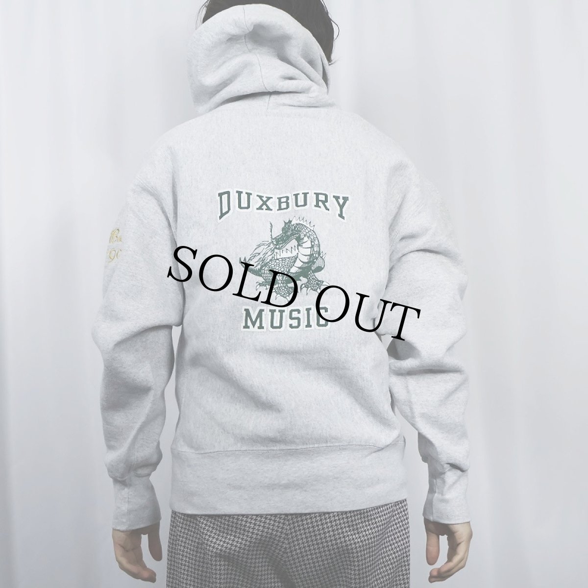 画像3: 90's Lee USA製 REVERSE WEAVE TYPE "DUXBURY MUSIC" ドラゴンプリントスウェットフーディー L (3)