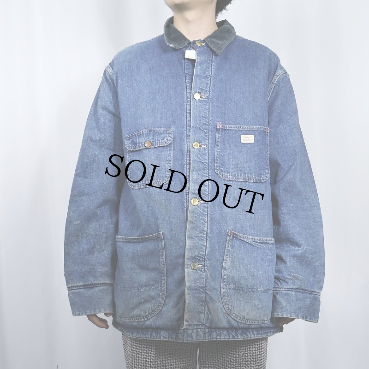 画像2: 60's Sears WORK WEAR ブランケット付き デニムカバーオール (2)