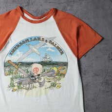 画像1: 70's Emerson, Lake & Palmer USA製 プログレッシブロックバンドラグランTシャツ M (1)