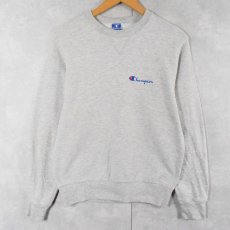 画像1: 80〜90's Champion USA製 青刺繍タグ 後期 ロゴ刺繍 前Vスウェット S (1)