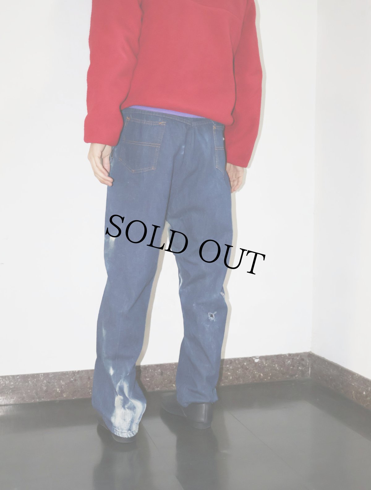 画像4: 60〜70's Unkown ブリーチ デニムランチパンツ W29-31 (4)