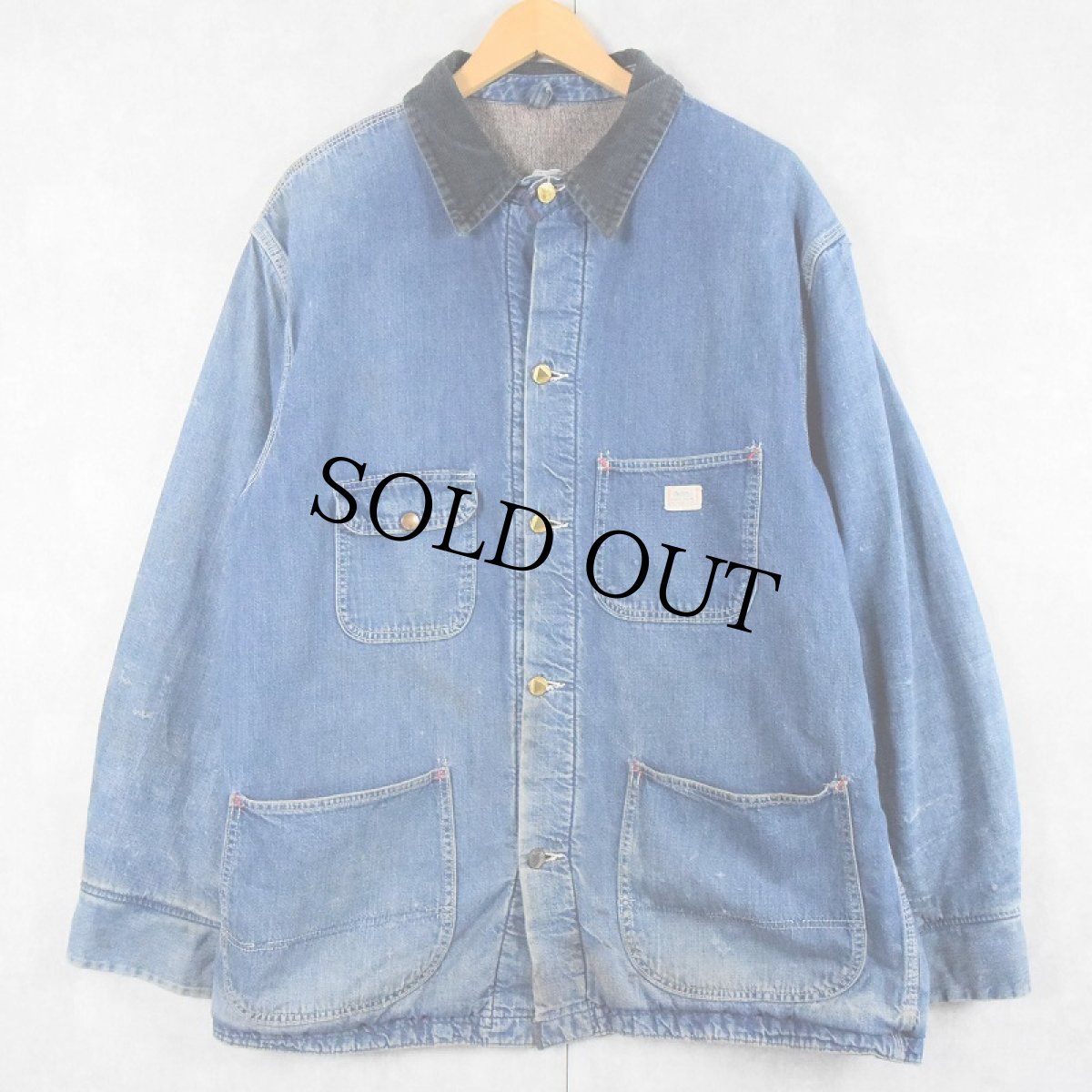 画像1: 60's Sears WORK WEAR ブランケット付き デニムカバーオール (1)