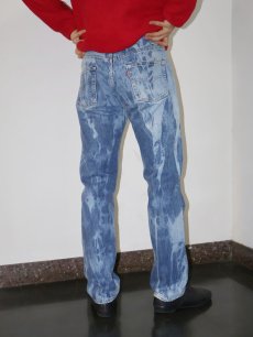 画像4: 80's Levi's 501 黒カン ブリーチ加工 デニムパンツ W30 (4)