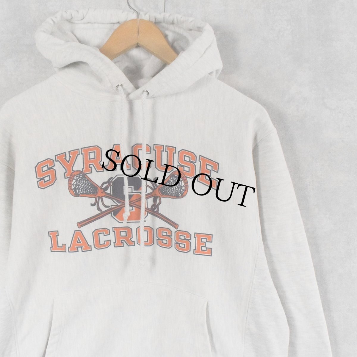 画像2: Champion ORIGINAL REVERSE WEAVE "SYRACUSE LACROSE" バックプリントスウェットフーディー S (2)