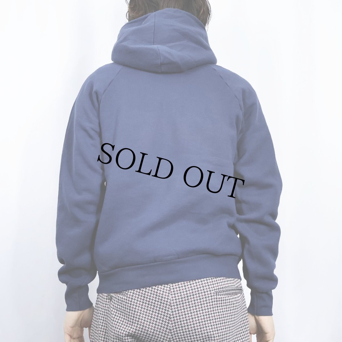 画像4: 90's USA製 "ERGOMANIAC WE HAVE THE ANT-SWERS!" プリントスウェットフーディー NAVY M (4)