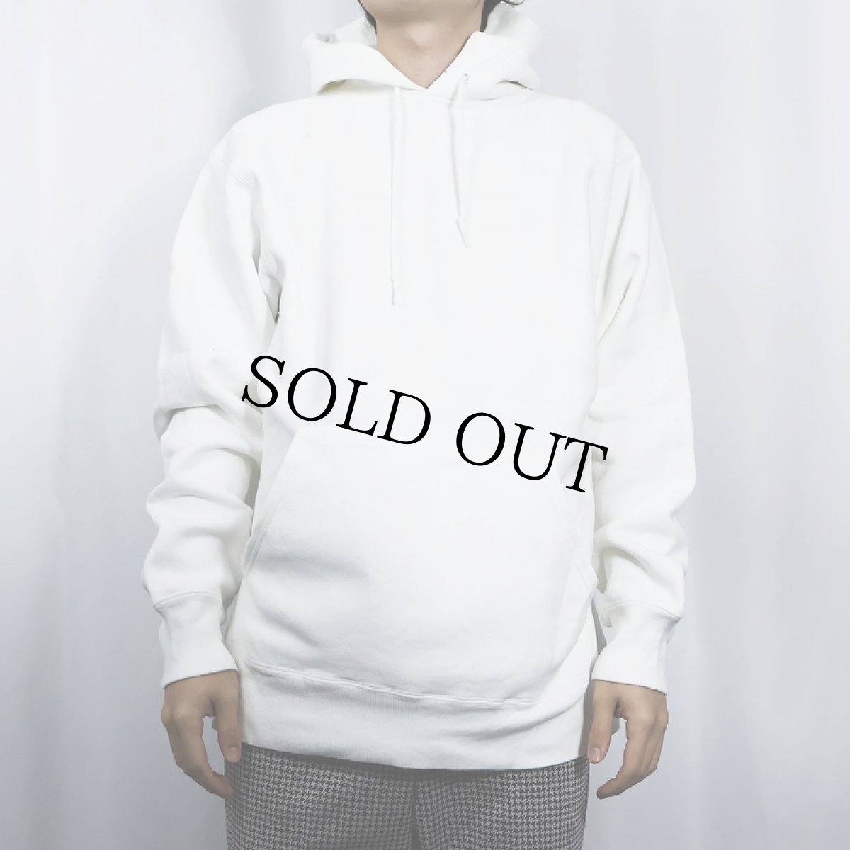 画像2: 90's CROSS GRAIN USA製 REVERSE WEAVE TYPE 無地スウェットフーディー L (2)