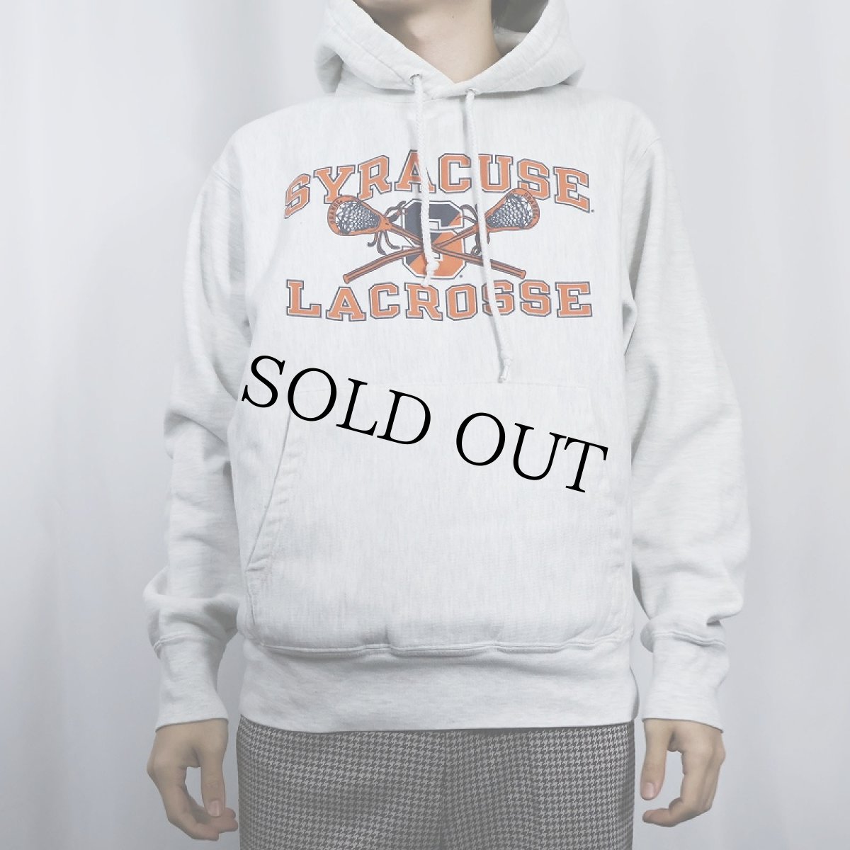 画像3: Champion ORIGINAL REVERSE WEAVE "SYRACUSE LACROSE" バックプリントスウェットフーディー S (3)