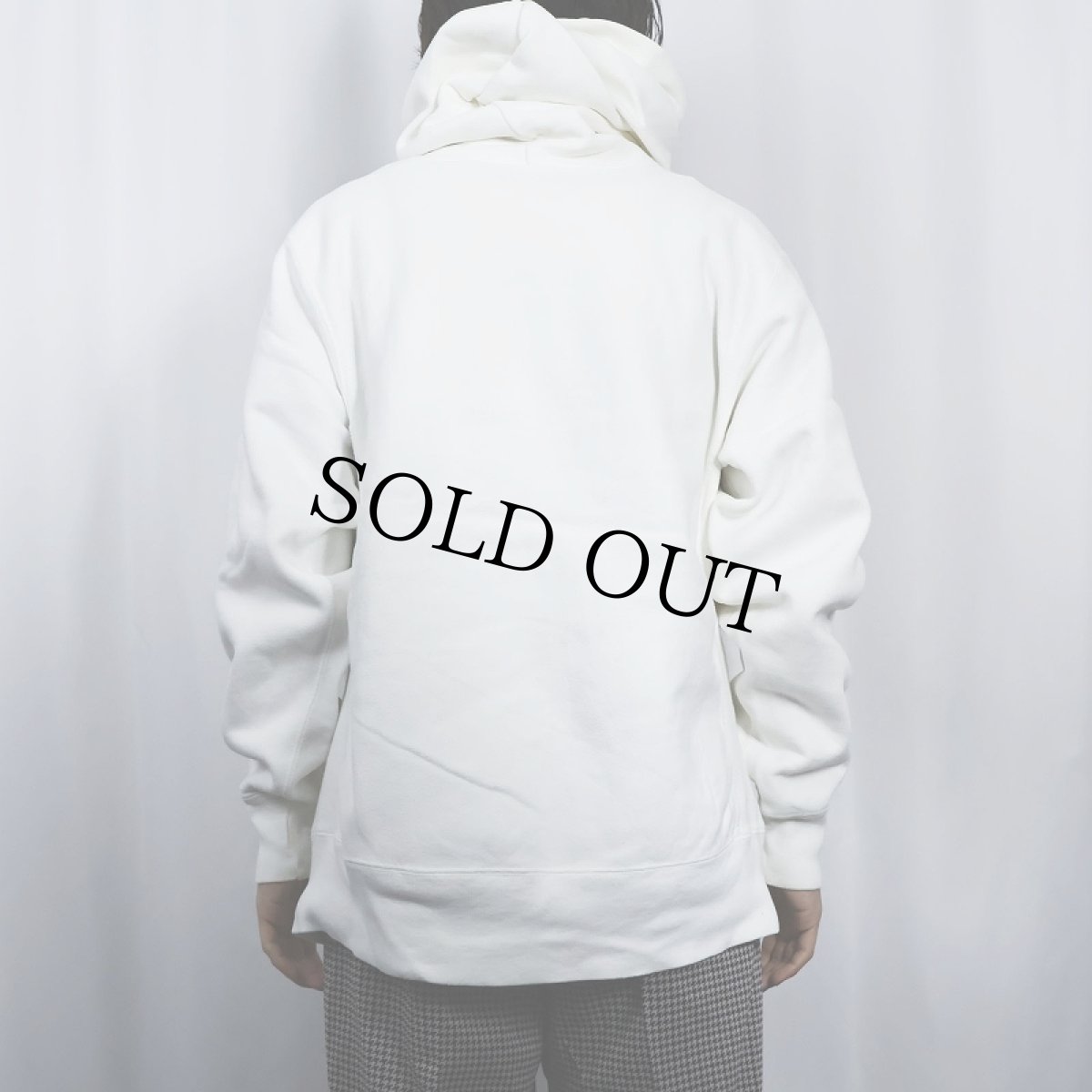 画像3: 90's CROSS GRAIN USA製 REVERSE WEAVE TYPE 無地スウェットフーディー L (3)