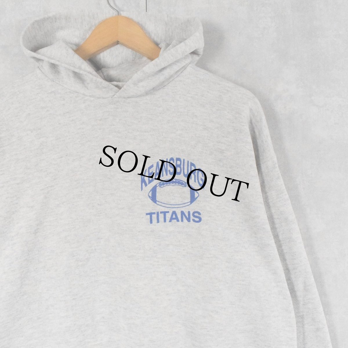 画像2: 90's TULTEX USA製 "KEANSBURG TITANS" バックプリントスウェットフーディー XL (2)