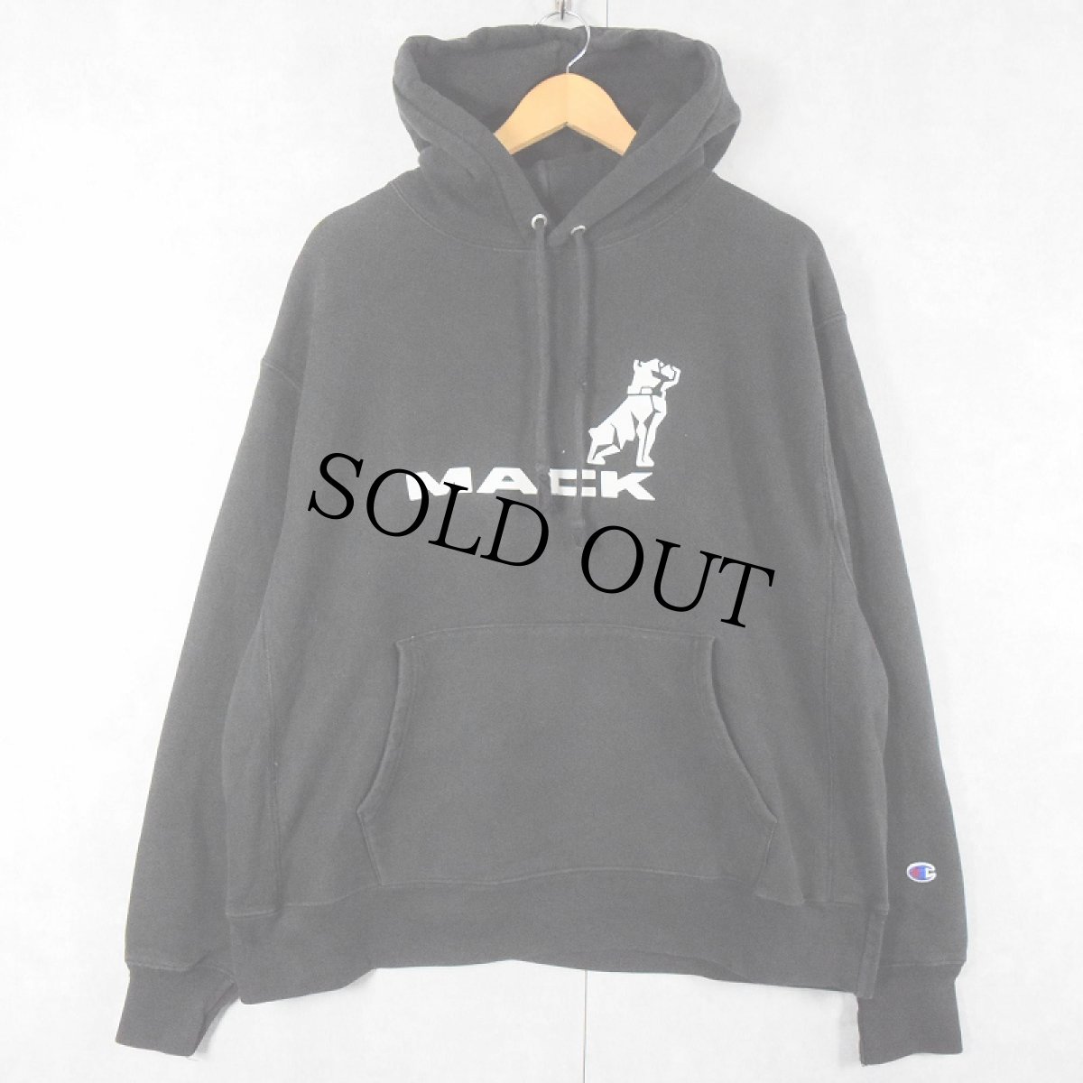 画像1: Champion REVERSE WEAVE "MACK" プリントスウェットフーディー BLCK XL (1)