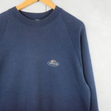 画像1: 90's FRUIT OF THE LOOM ロゴプリントスウェット NAVY XL (1)
