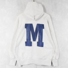 画像1: 90's USA製 REVERSE WEAVE TYPE "MONTCLAIR BASKETBALL" バックプリントスウェットフーディー XXL (1)