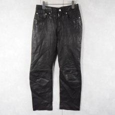 画像2: OAKWOOD レザーパンツ W30 (2)