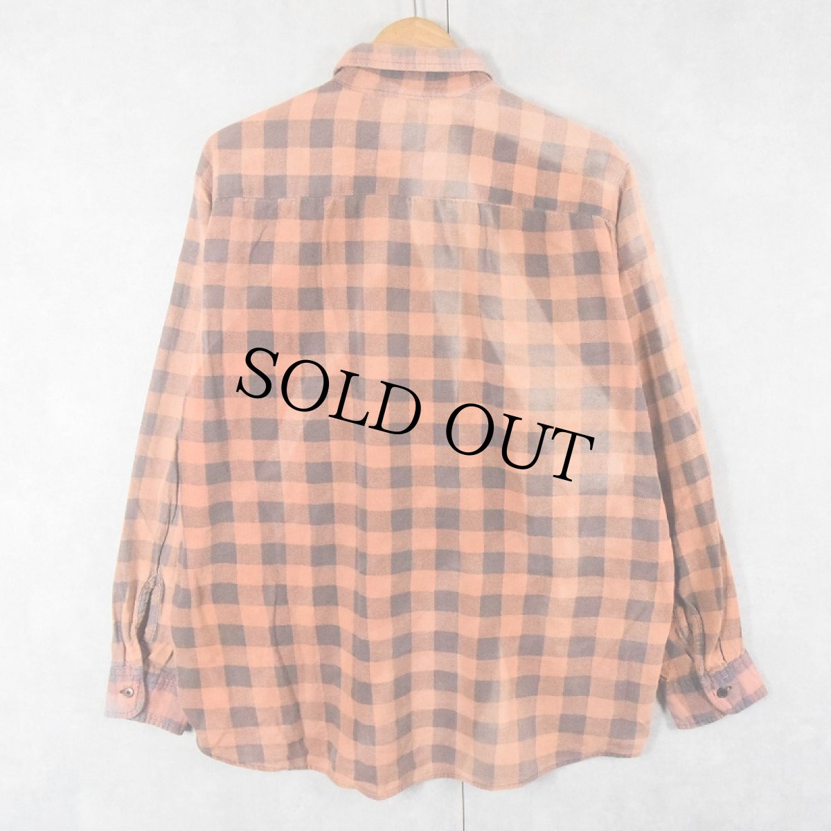 画像2: 80's OZAEK TRAIL ブロックチェック柄 プリントネルシャツ (2)