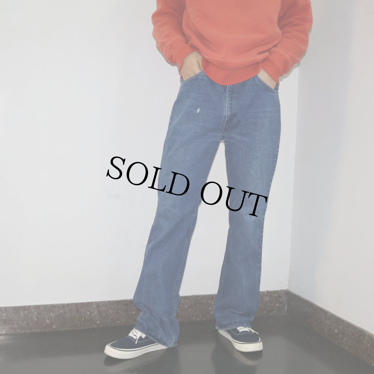 画像2: 80's Levi's 517 USA製 オレンジタブ ブーツカットデニムパンツ W33 (2)