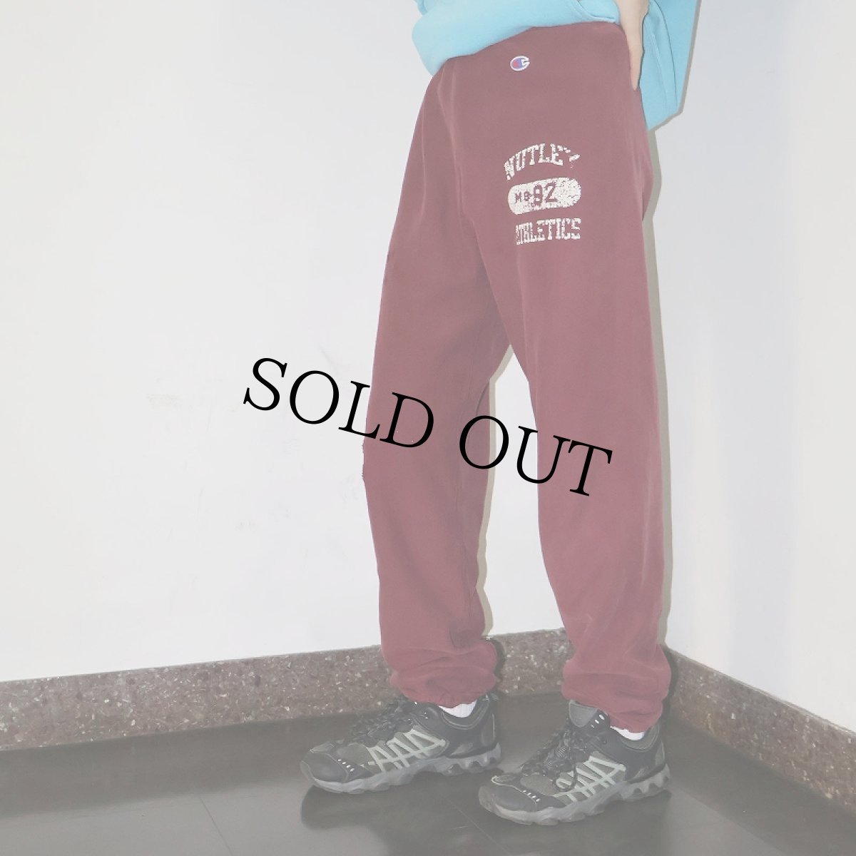 画像3: 90's Champion REVERSE WEAVE USA製 "NUTLEY ATHLETICS" プリントスウェットパンツ M (3)