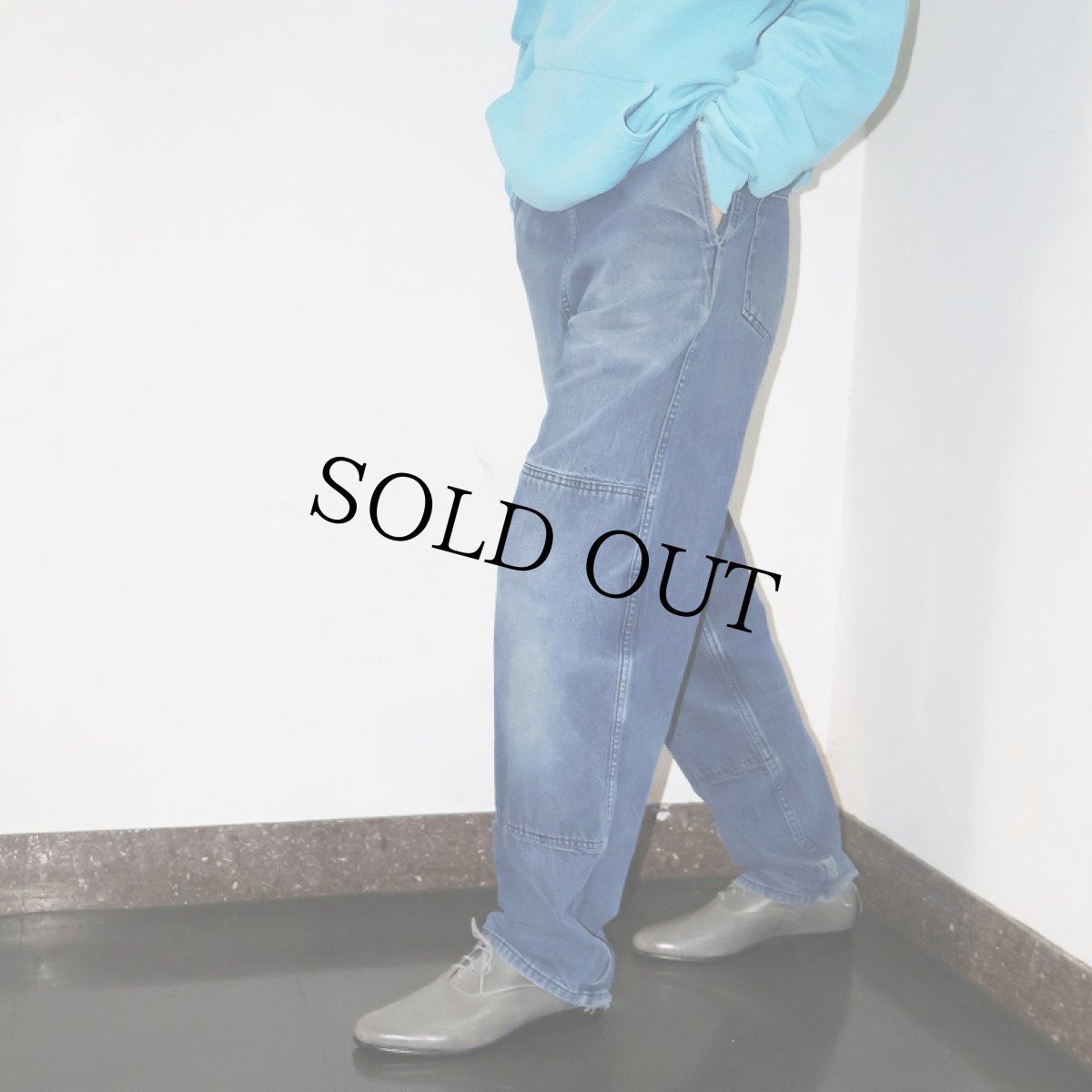 画像3: 60's〜 月桂樹ボタン ダブルニー セーラーデザイン デニムパンツ W32 (3)