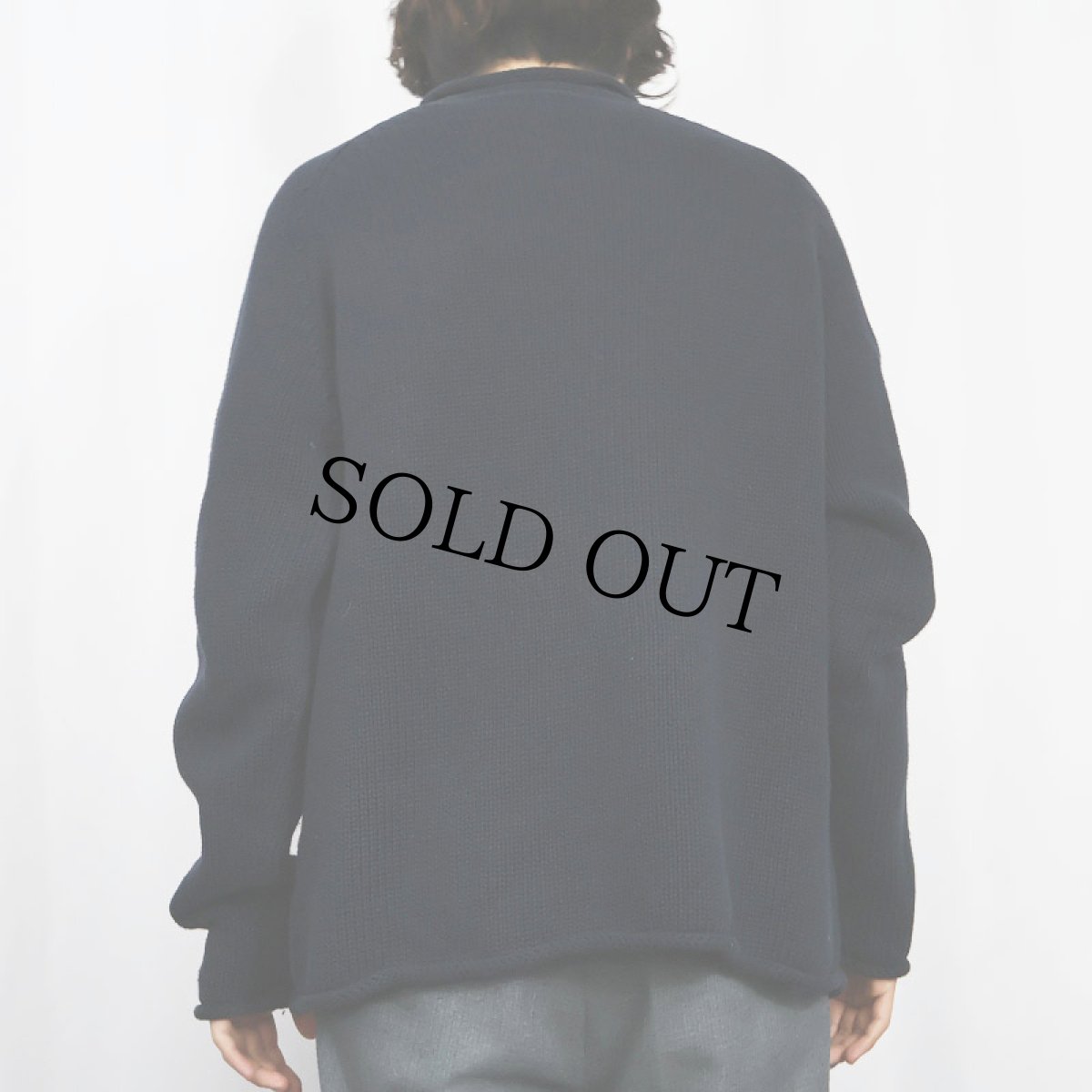 画像3: J.CREW ロールネック コットンニットセーター NAVY M (3)