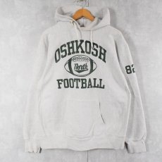 画像1: 【SALE】 90's REVERSE WEAVE TYPE "OSHKOSH FOOTBALL" プリントスウェットフーディー XL (1)