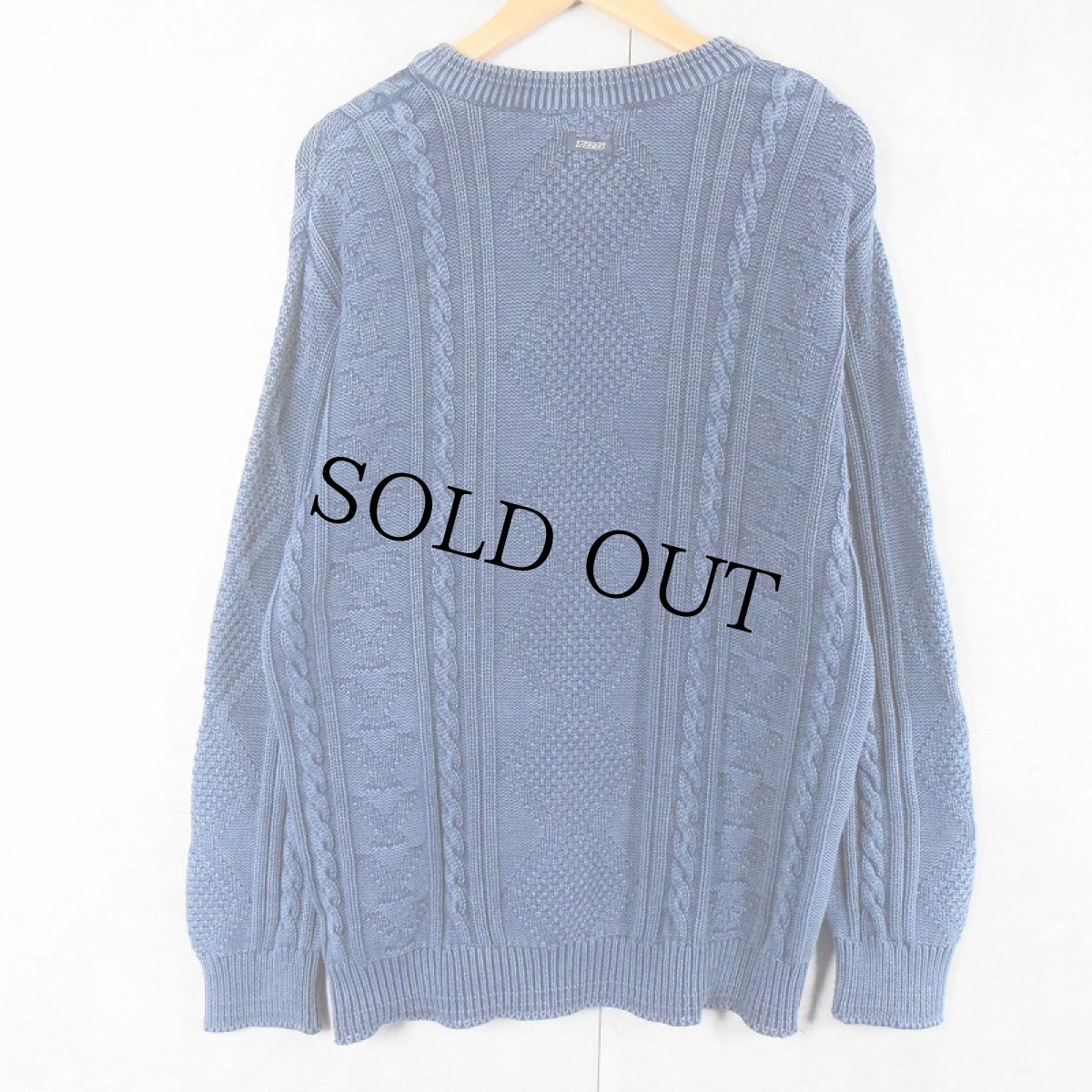 画像2: TBS QUALITY インディゴコットンニットセーター NAVY M (2)