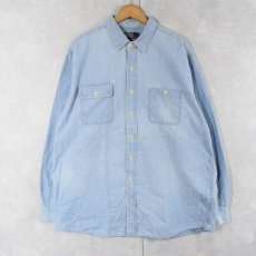画像1: POLO Ralph Lauren "DUNGAREE WORKSHIRT" シャンブレーシャツ XL (1)