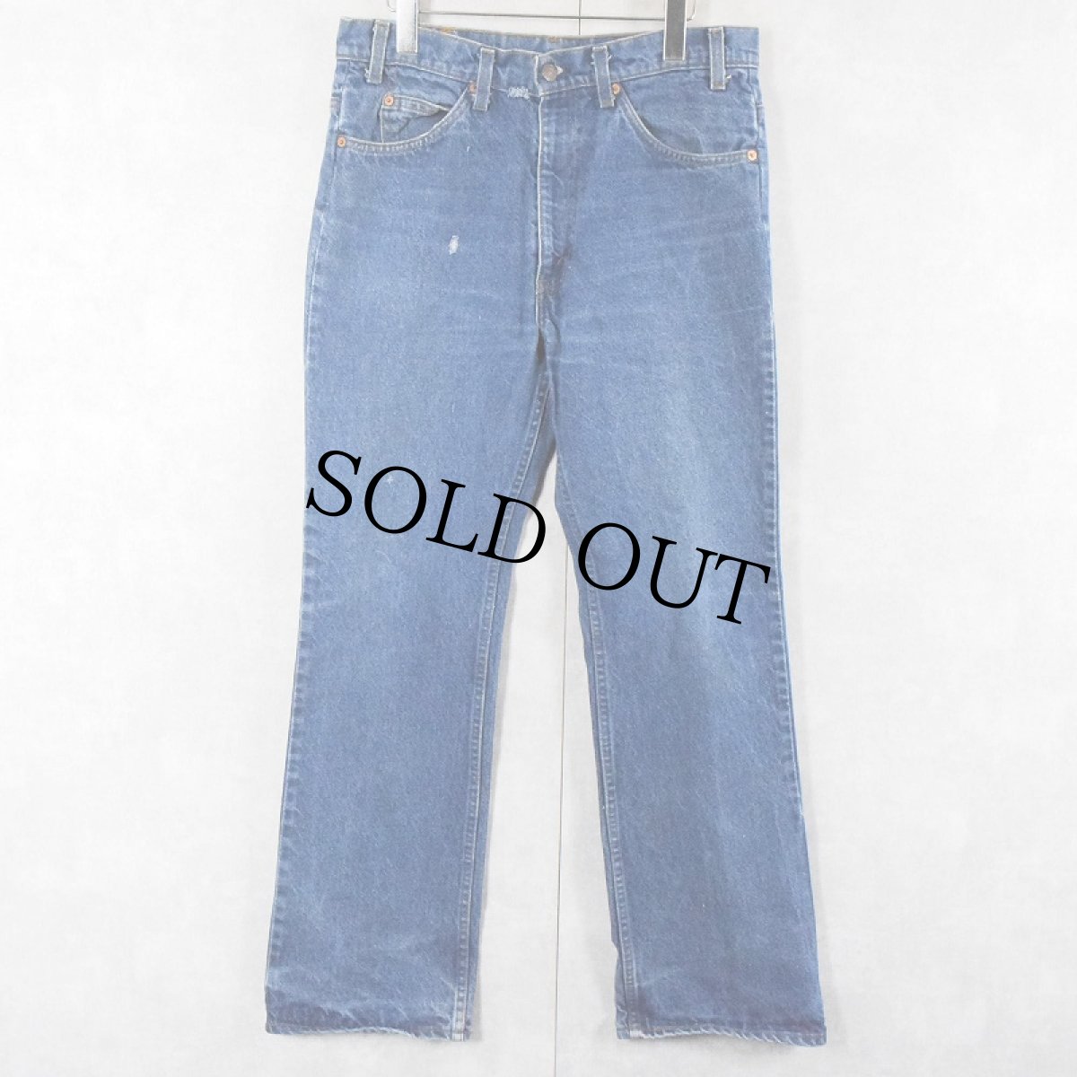 画像1: 80's Levi's 517 USA製 オレンジタブ ブーツカットデニムパンツ W33 (1)