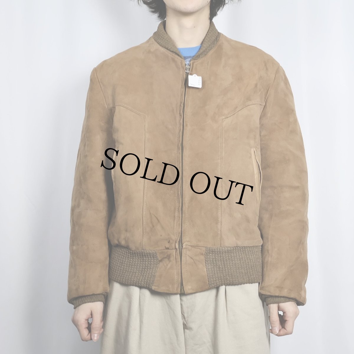 画像2: 70's Excelled USA製 ボアライナー スエードレザージャケット (2)