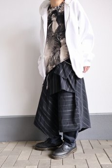 画像3: ストライプ柄 デザインスカート BLACK W30 (3)