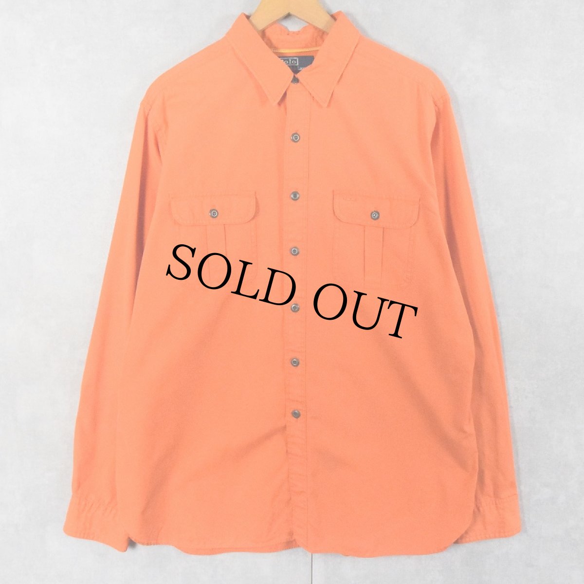 画像1: 【SALE】 POLO Ralph Lauren チンスト付き コットンワークシャツ XL (1)