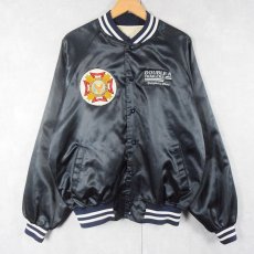 画像1: 80's JOE YORK FAMILY USA製 ワッペン付き ナイロンスタジャン L (1)