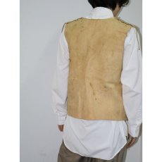 画像2: VINTAGE ハンドメイド レースアップレザーベスト (2)