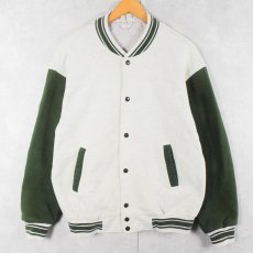 画像1: 90〜2000's FRUIT OF THE LOOM 2トーン スウェットスタジャン L (1)