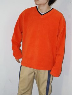 画像1: GAP Vネック フリースプルオーバー L (1)