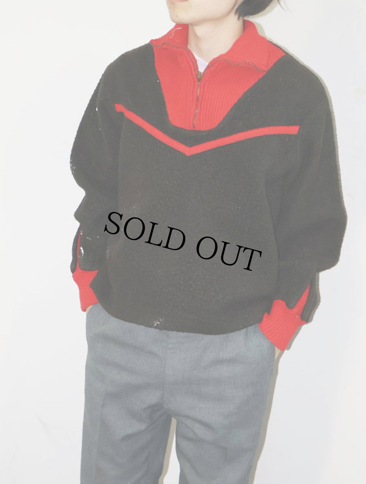 画像2: 60's AIRMAN ボアナイロン プルオーバージャケット BLACK (2)