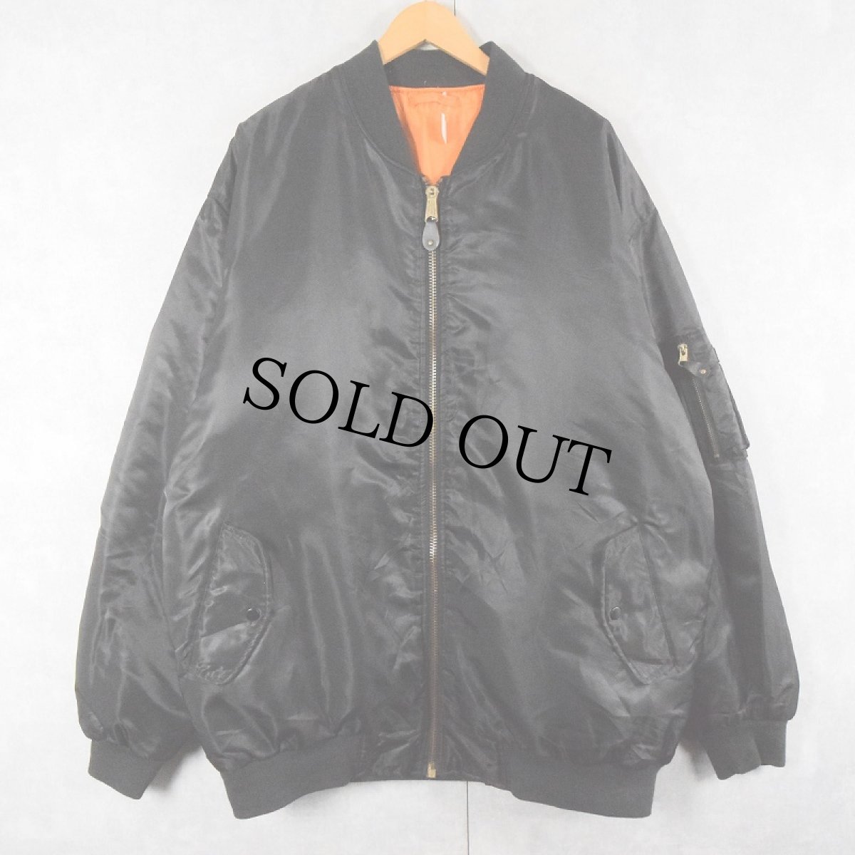 画像1: 民間品 Noiz "MA-1 TYPE" フライトジャケット BLACK XL (1)