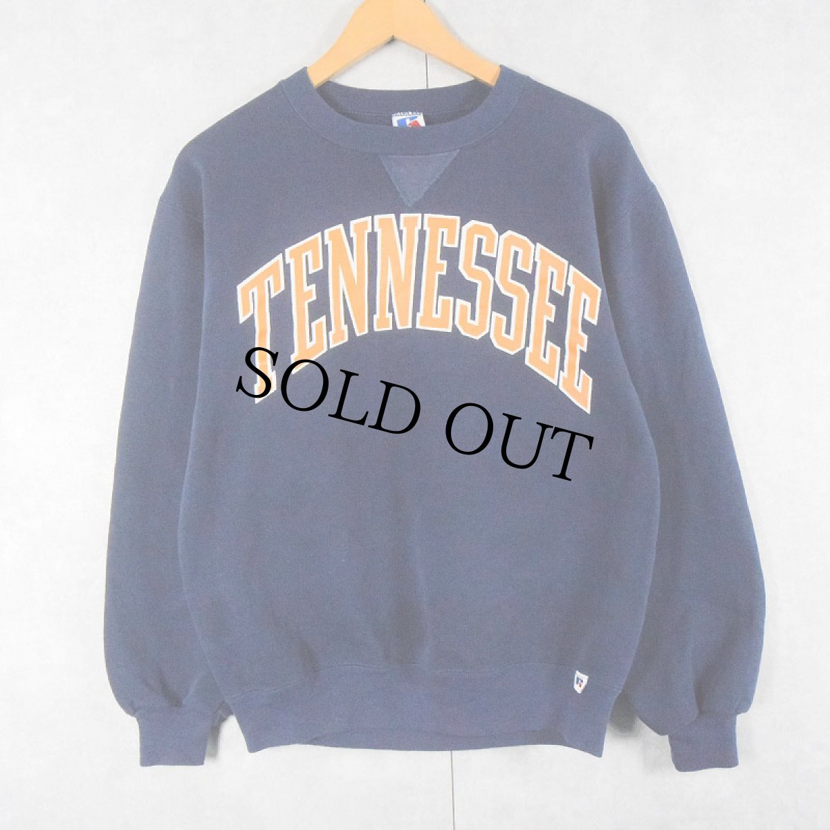 画像1: 90's RUSSELL ATHLETIC USA製 "TENNESSEE" 前V プリントスウェット M (1)