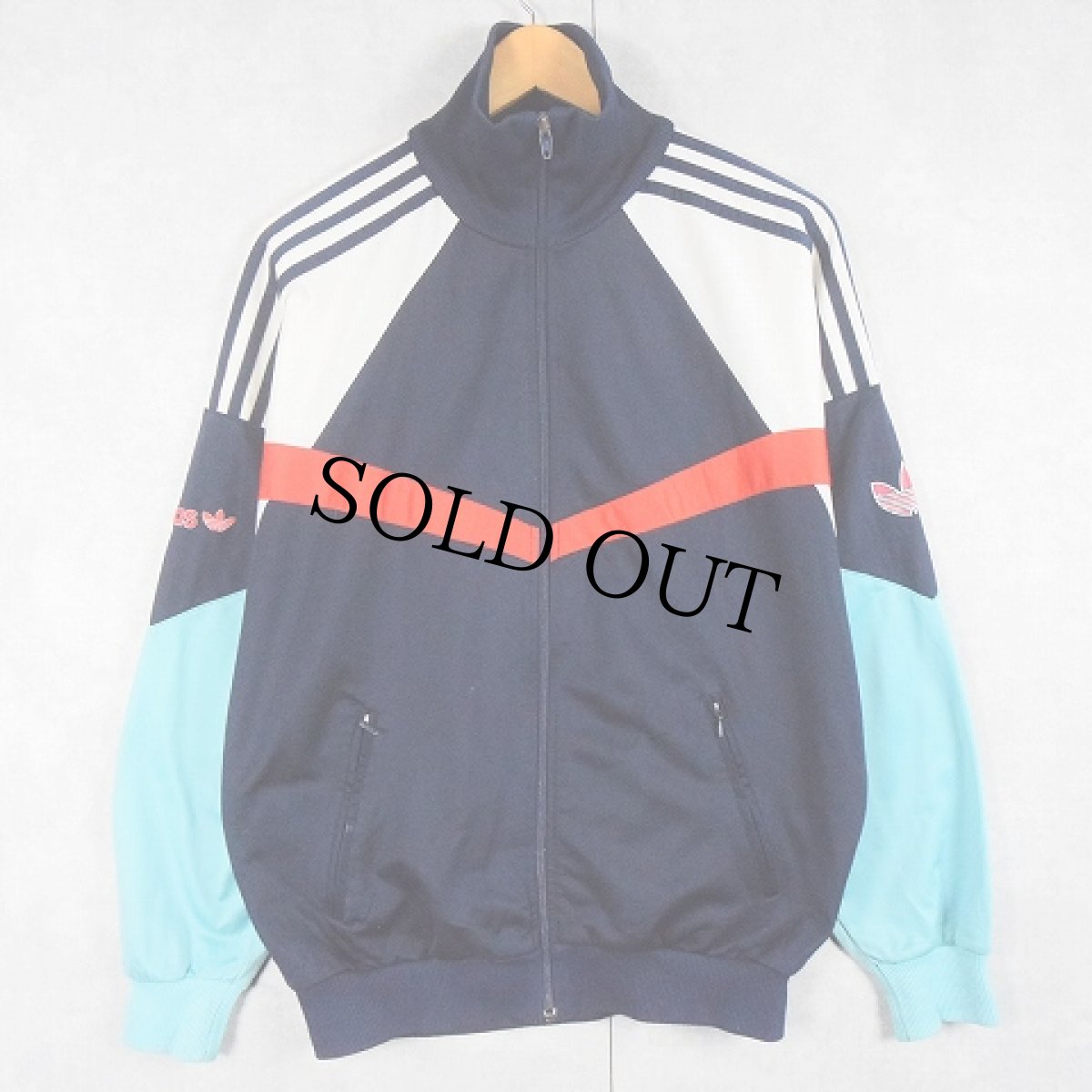 画像1: 90's adidas ロゴ刺繍 トラックジャケット (1)