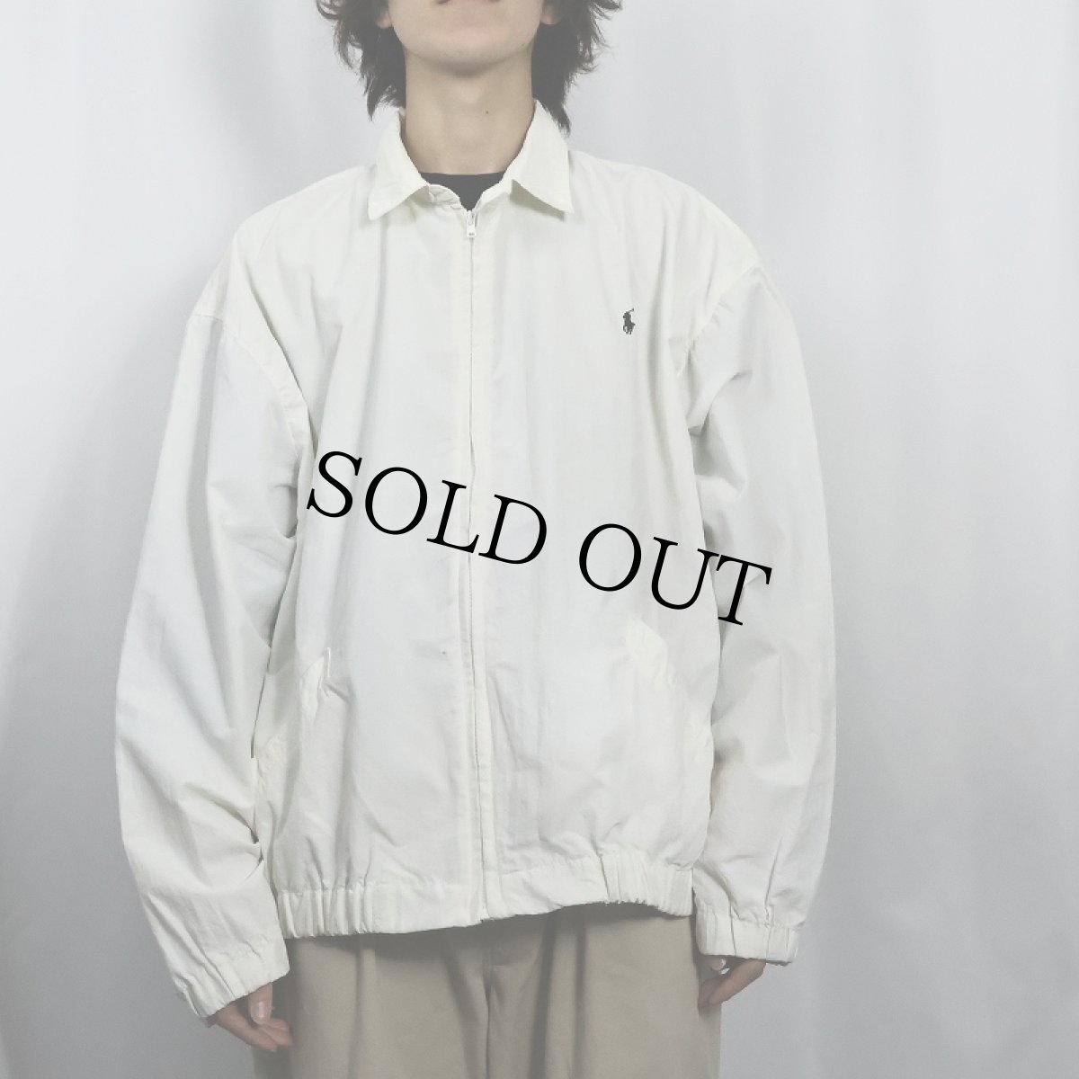 画像2: 90's POLO SPORT Ralph Lauren USA製 ロゴ刺繍 ナイロンスイングトップ L (2)