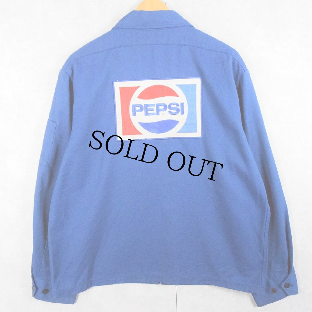 画像2: 【SALE】 70's RIVERSIDE USA製 "PEPSI" 飲料メーカー ロゴワッペン付き ワークジャケット M (2)