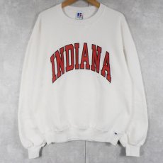 画像1: 90's〜 RUSSELL AHTLETIC USA製 "INDIANA" 前V プリントスウェット XL (1)