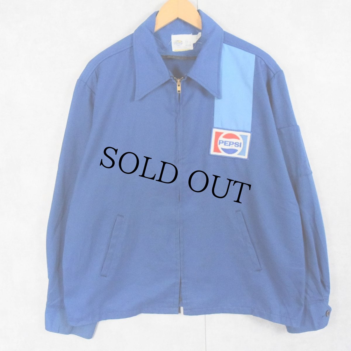 画像1: 【SALE】 70's RIVERSIDE USA製 "PEPSI" 飲料メーカー ロゴワッペン付き ワークジャケット M (1)