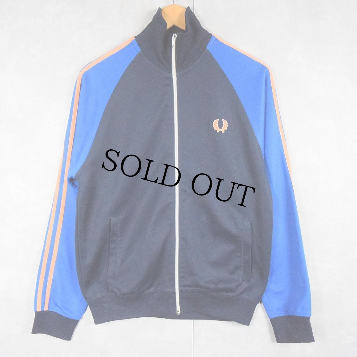 画像1: FRED PERRY ロゴワッペン付き サイドライントラックジャケット S (1)